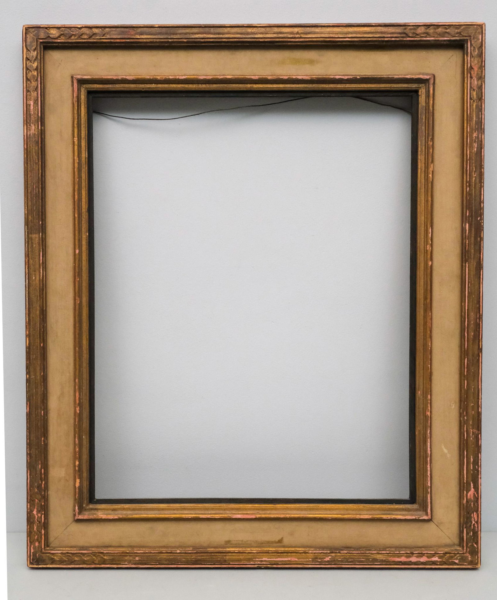 American Arts & Crafts Frame 16" x 20": American, ca. 1920, having cassetta profile, in a great standard size. Overall 21 3/4" x 25 3/4", Rabbet 16" x 20", Molding 3 1/4"