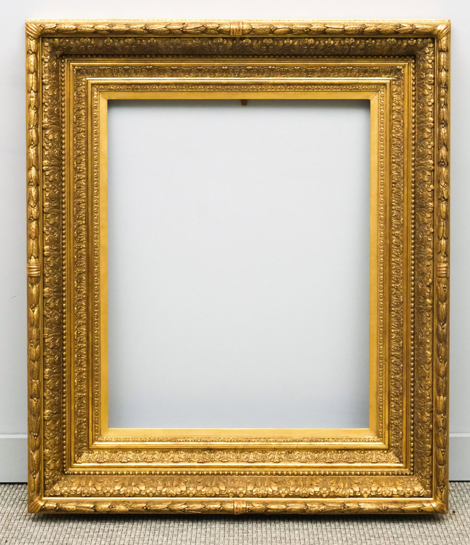 Hudson River School Gilt Frame 24" x 30": American, ca. 1880, in a great standard size. Overall 38" x 44", Rabbet 24" x 30", Molding 7"