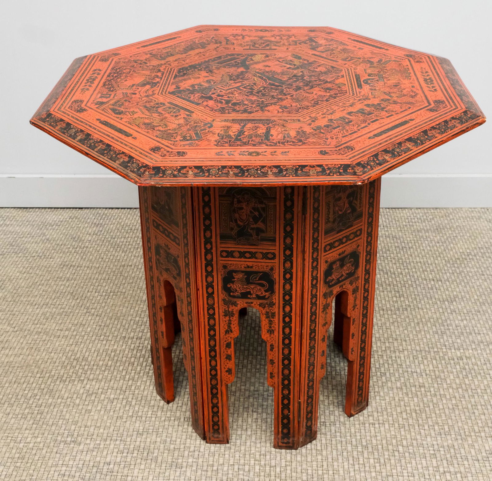 Antique Burmese Lacquered Table (1 of 7)