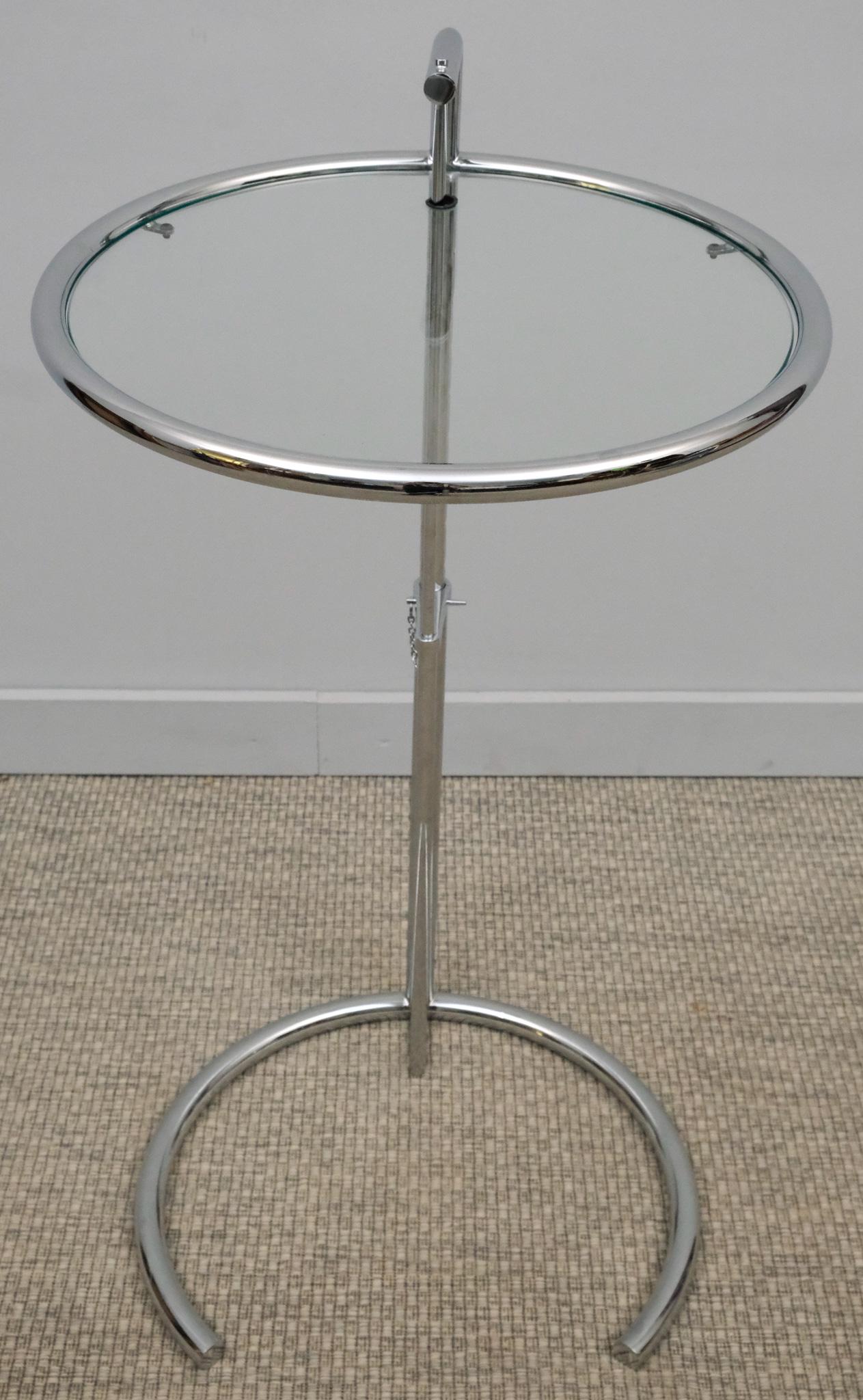 Eileen Gray Chrome & Glass Side Table (1 of 7)