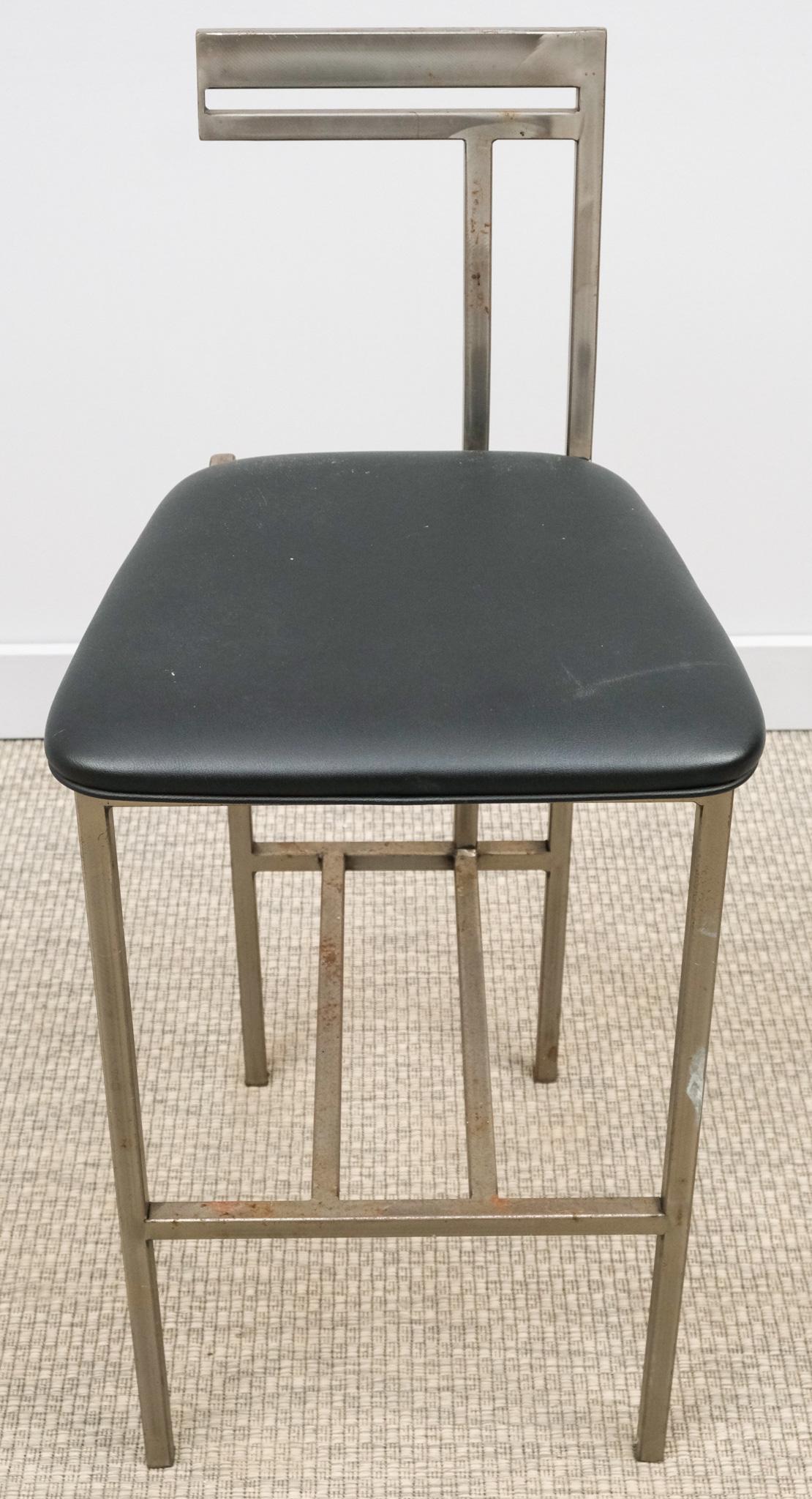 Paul Vetrano Modernist Leather Stool (1 of 7)