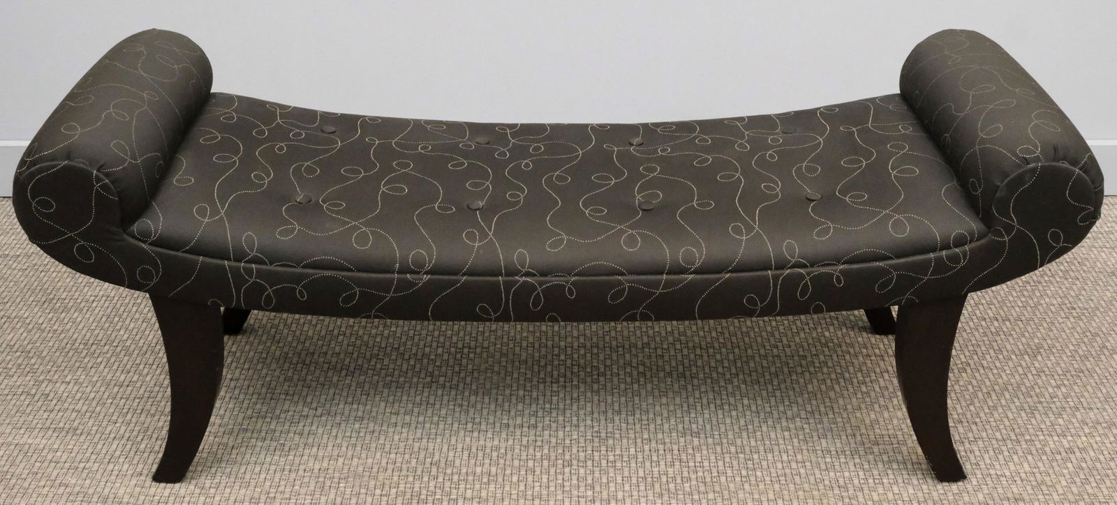Scroll Arm Upholstered Bench (1 of 6)