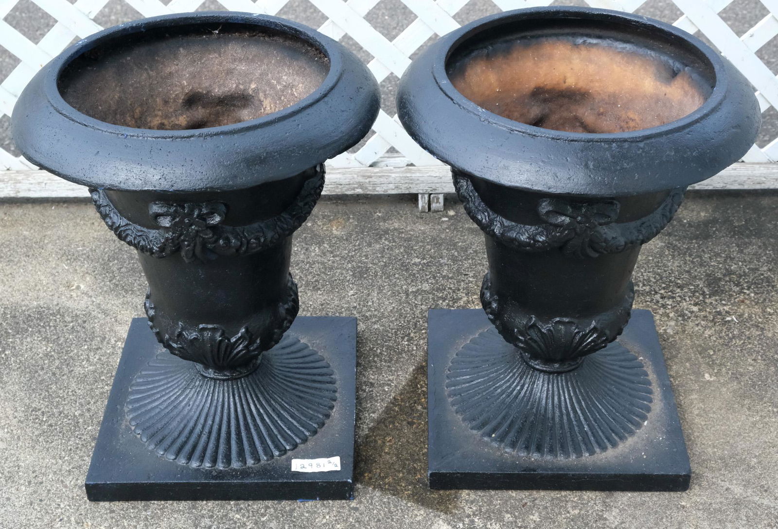 Pair of Fiberglass Planter Urns (1 of 5)