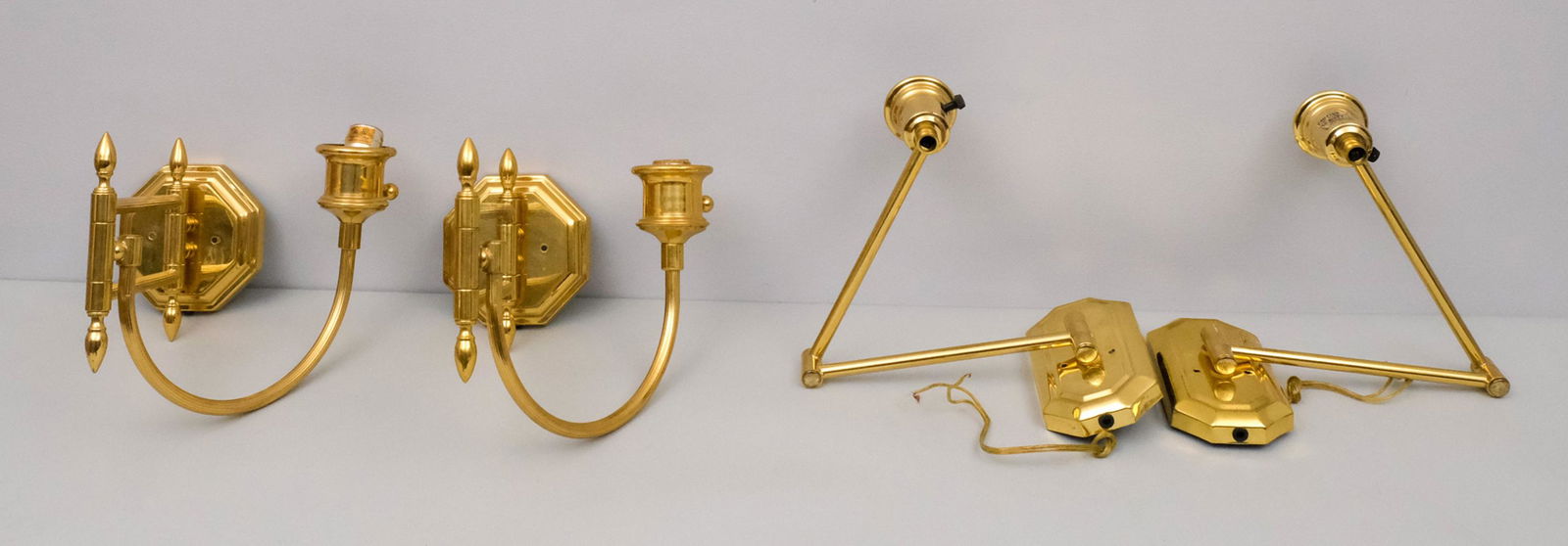 Brass Swing Arm Sconces (1 of 7)