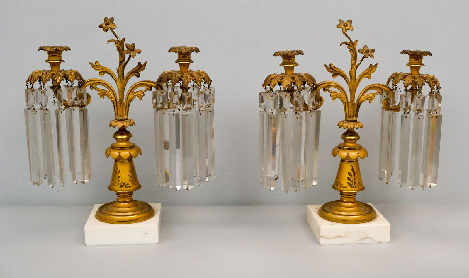Pair of Bronze Girandole Candlesticks (1 of 5)