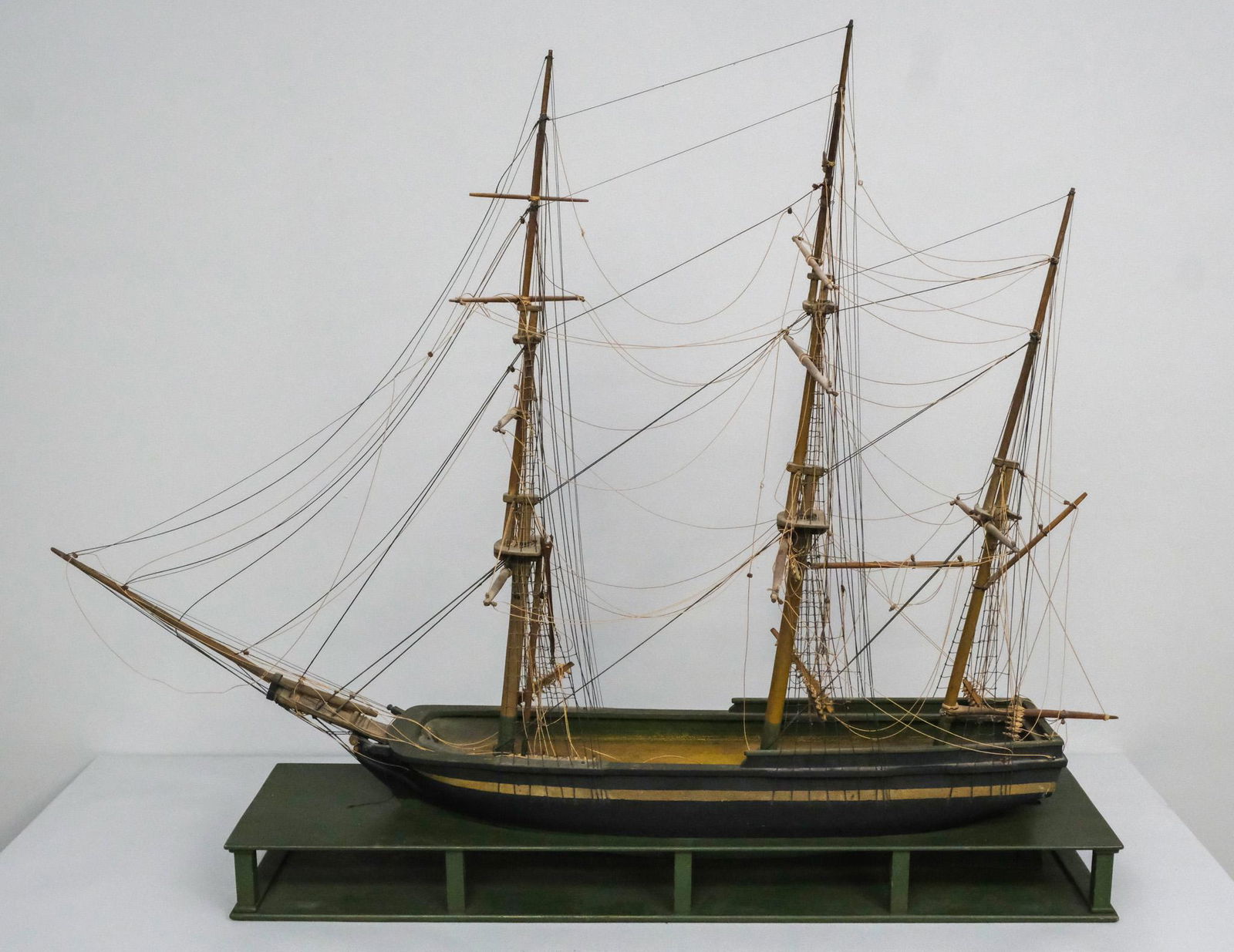 Large Antique Model Boat Ship (1 of 10)