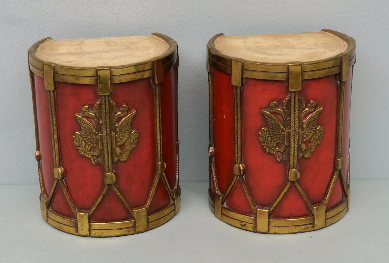 Marion Bronze Civil War Drum Style Bookends (1 of 6)