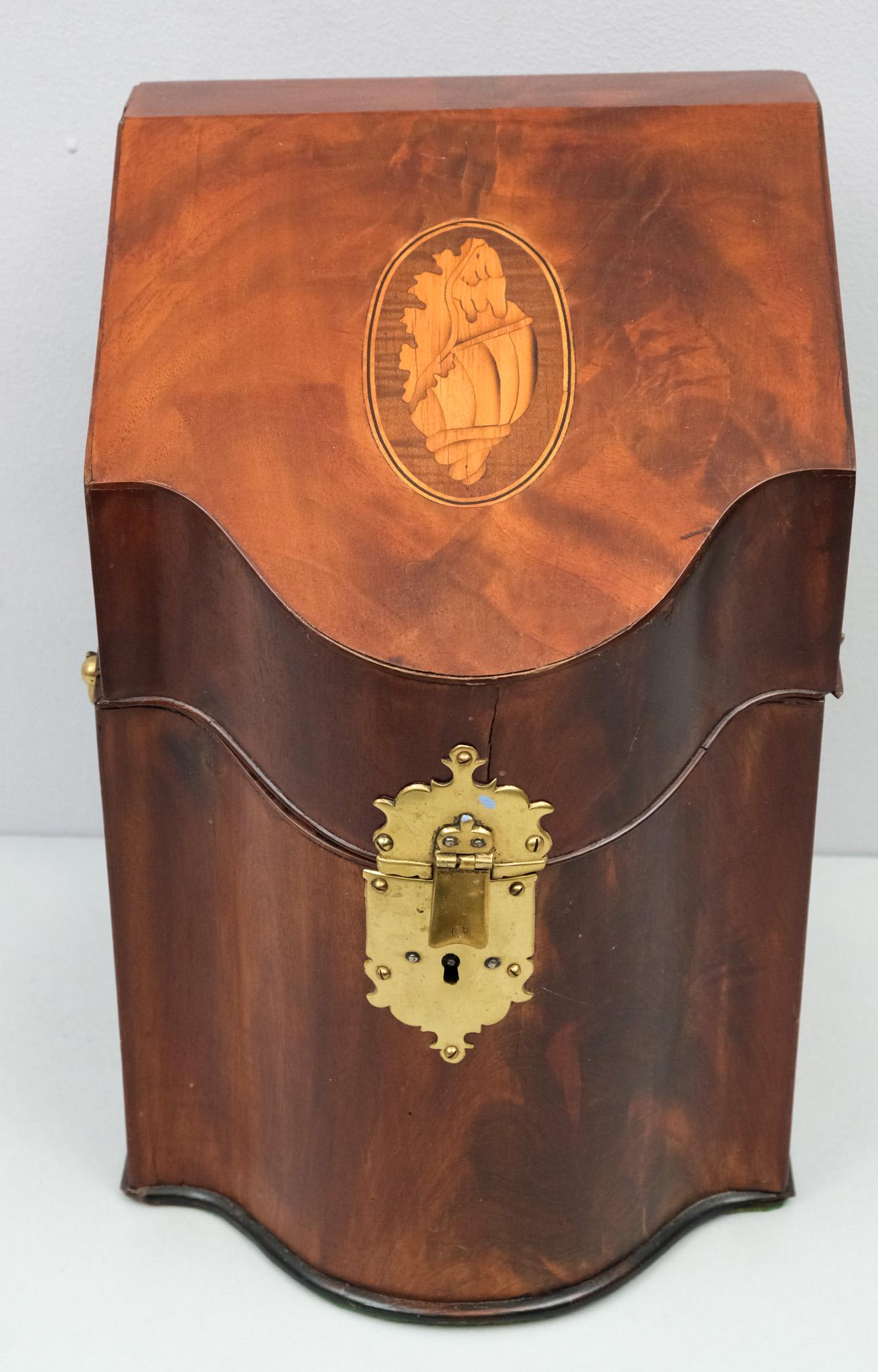 Antique Mahogany Cutlery or Knife Box (1 of 6)