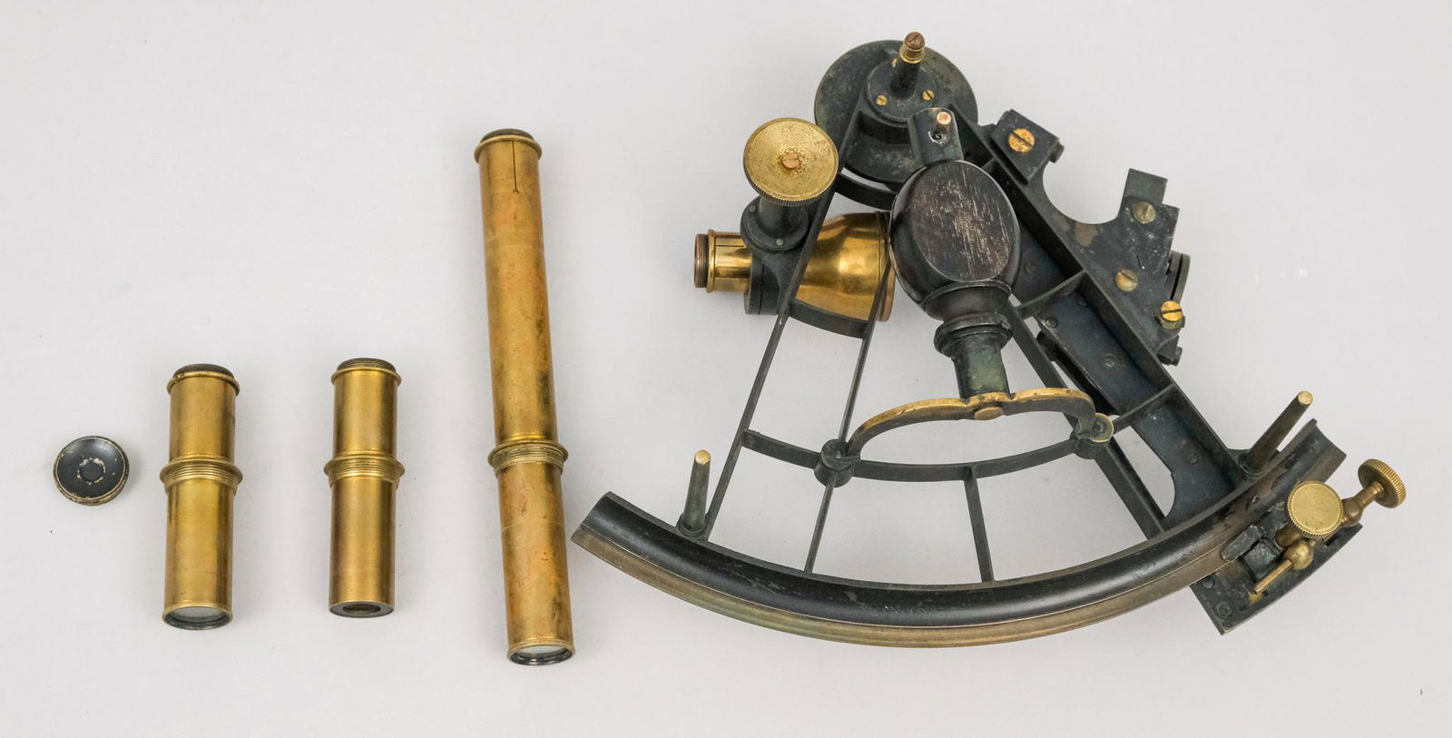 Antique Spencer of London Brass Sextant in Case (1 of 10)