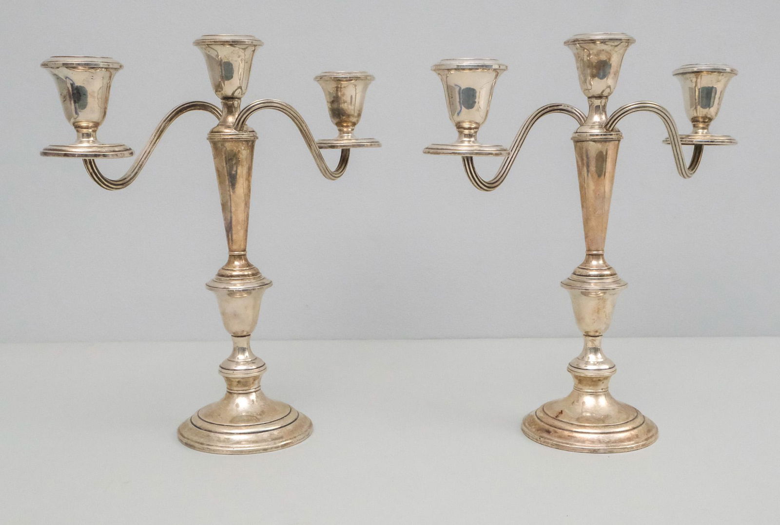 Pair Gorham Sterling 3-Light Candelabras (1 of 7)
