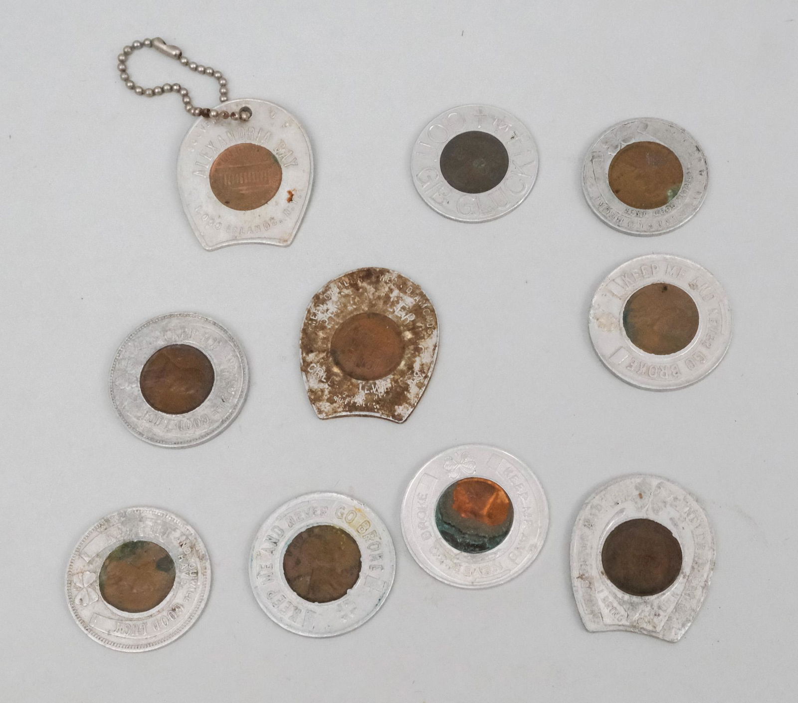 Lot of 10 Never Go Broke Penny Tokens (1 of 1)