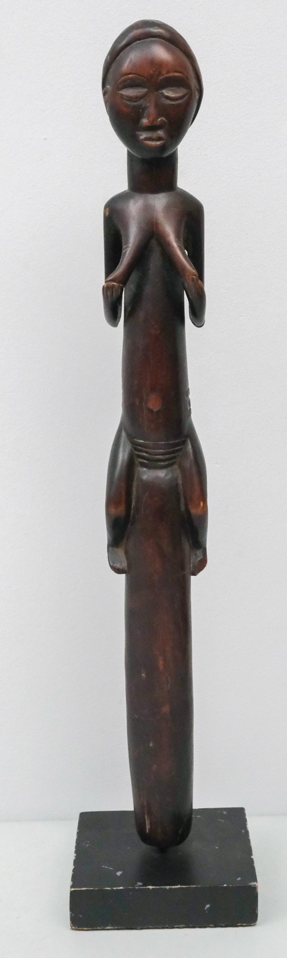 Antique African Wood Carved Figural Staff Top (1 of 11)
