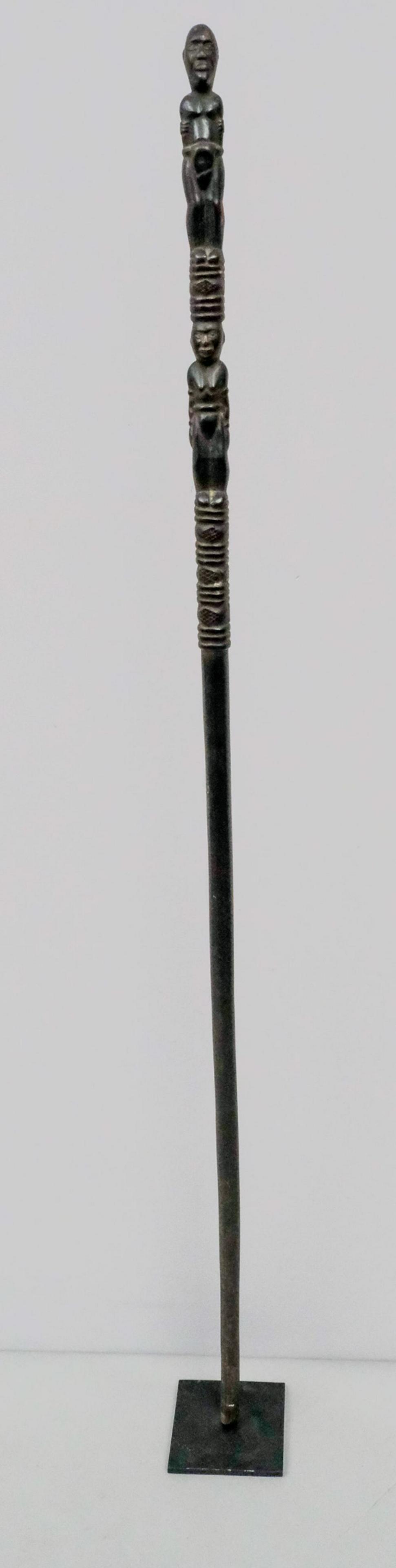 Early Antique African Wood Carved Staff (1 of 5)