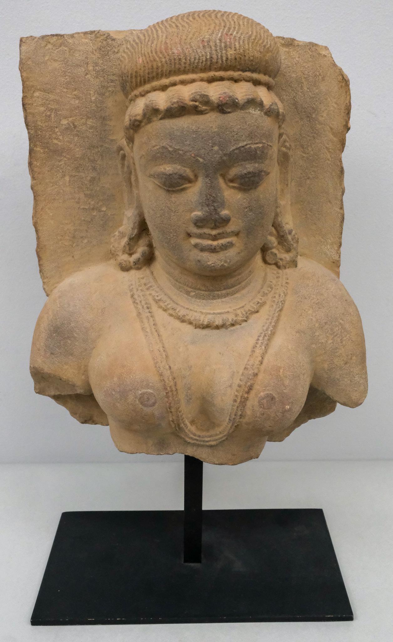 Ancient Indian Sandstone Female Bust (1 of 20)
