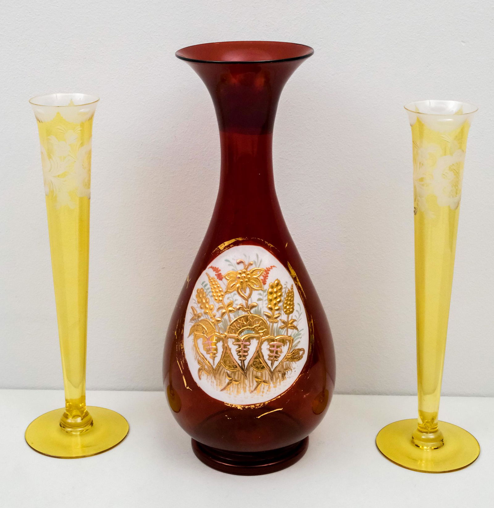 Lot of Bohemian Art Glass (1 of 8)