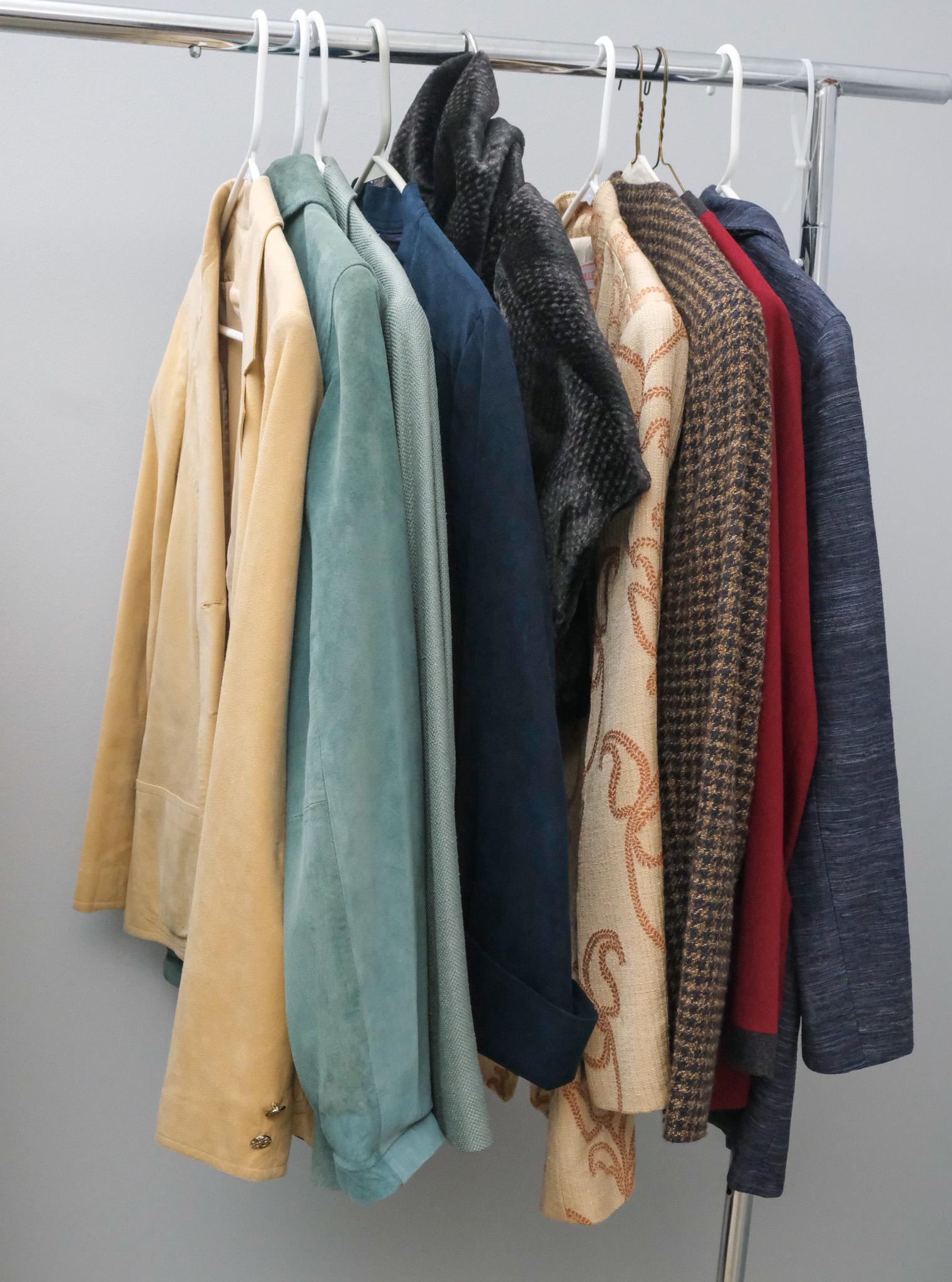 Group of 9 Jackets & Blazers in Wool, Silk & Suede (1 of 19)
