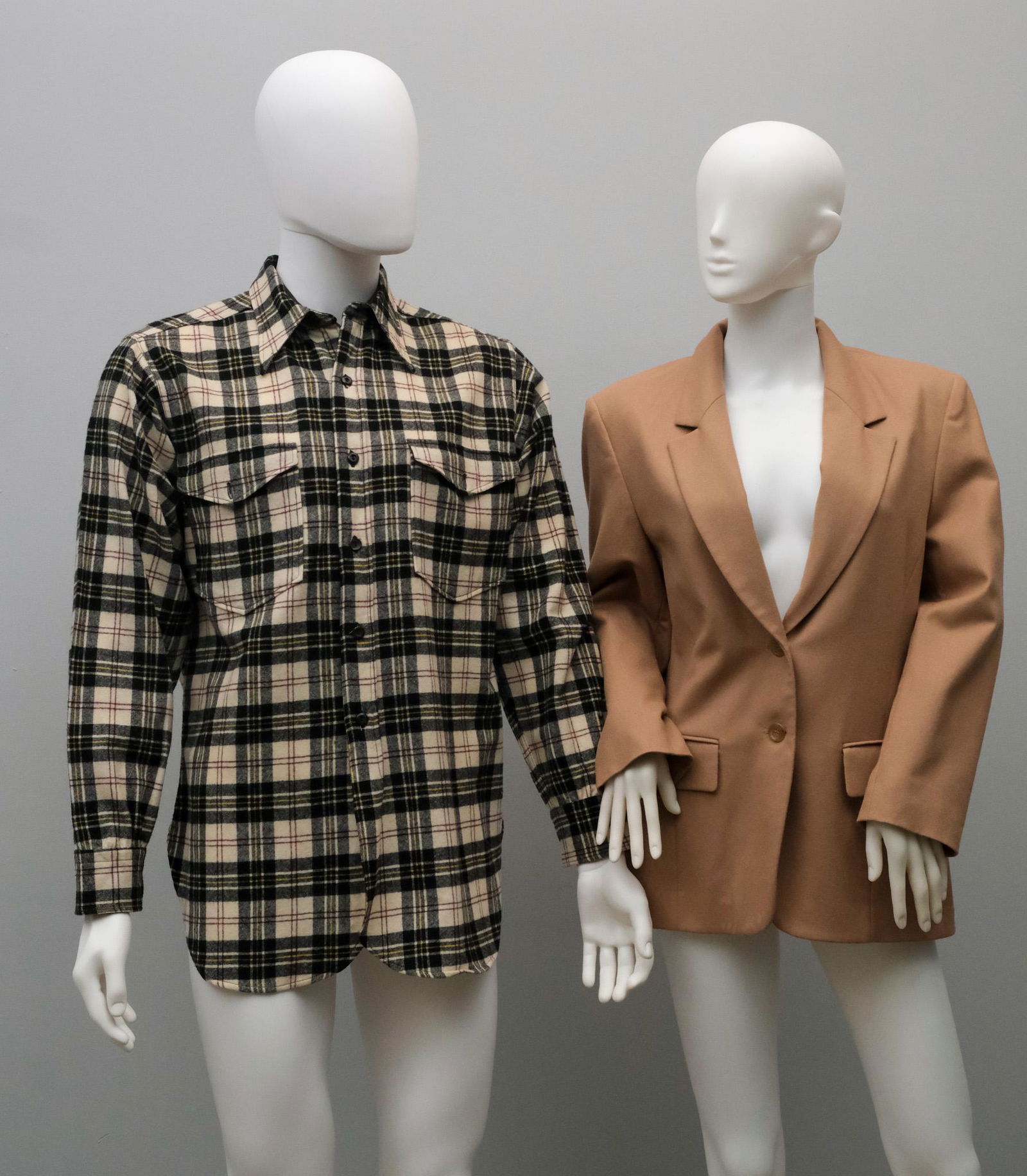 Pendleton Plaid Men's Shirt & Beige Womens Blazer (1 of 4)