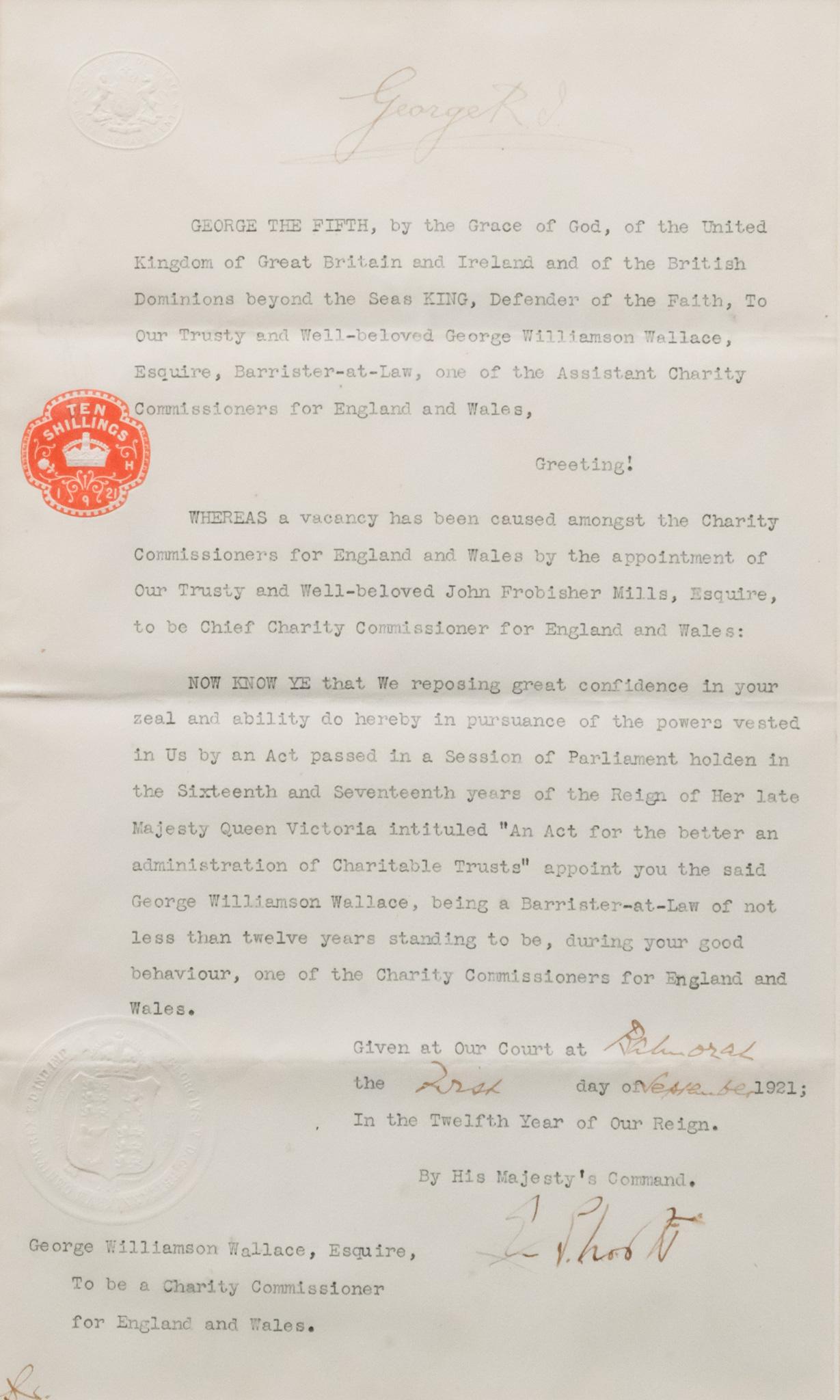 King George V Autograph Signed Letter (1 of 4)