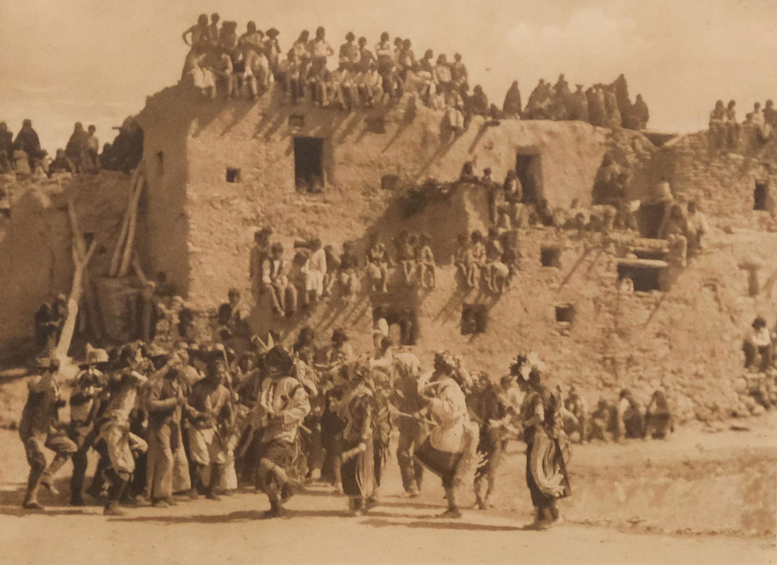 Edward S. Curtis, "Buffalo Dance at Hano" (1 of 6)