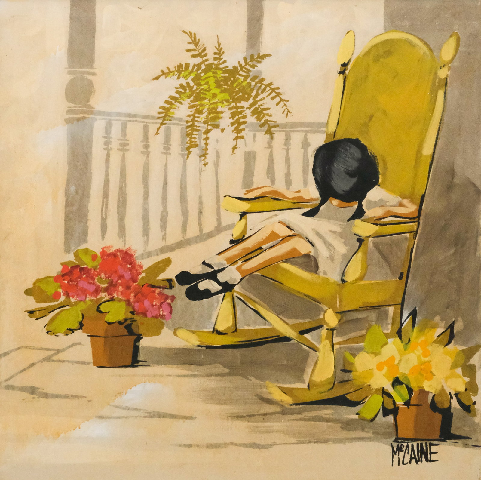 Robert McCaine, Little Girl on a Porch (1 of 5)