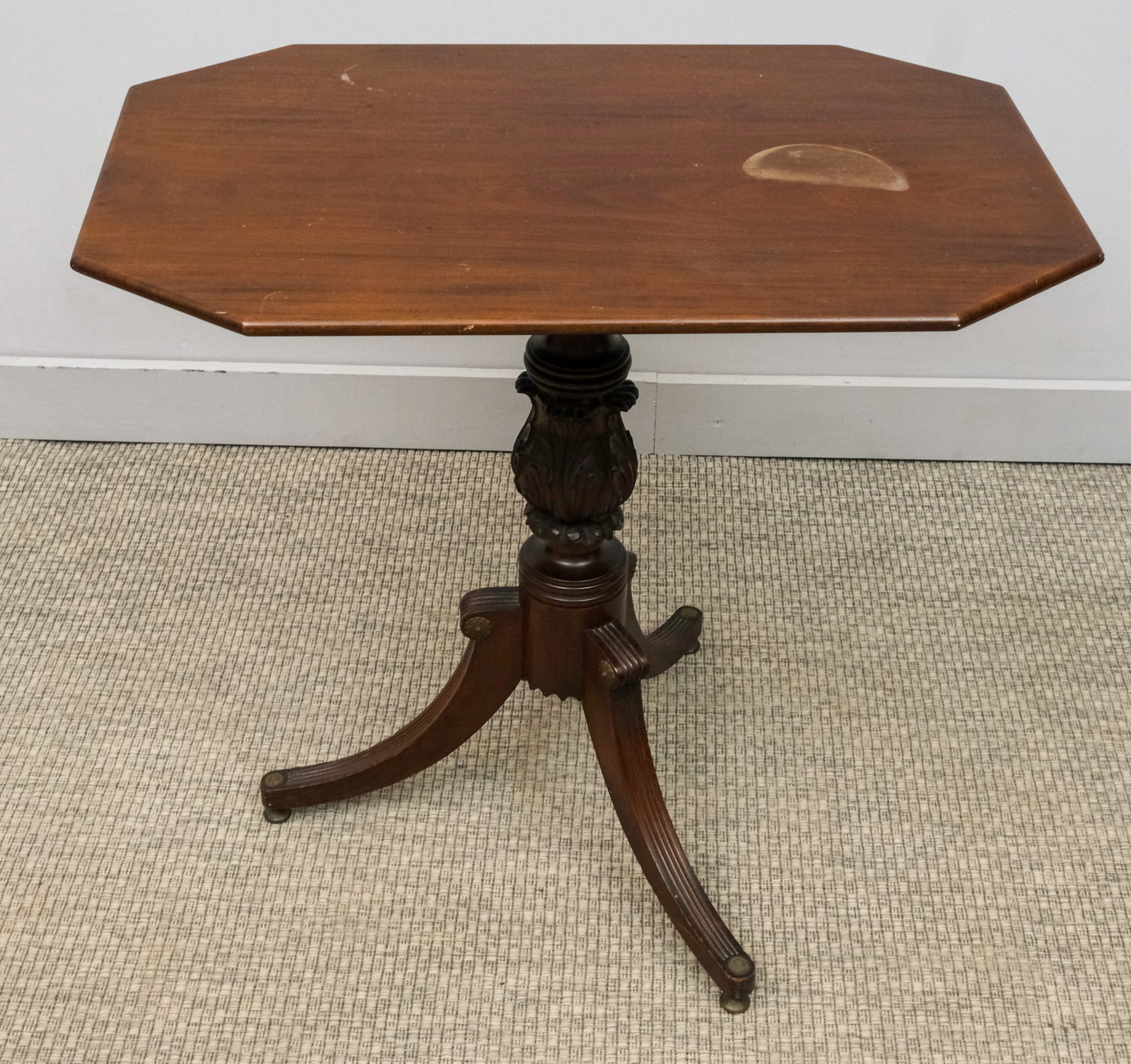 English Regency Carved Tilt Top Table (1 of 8)