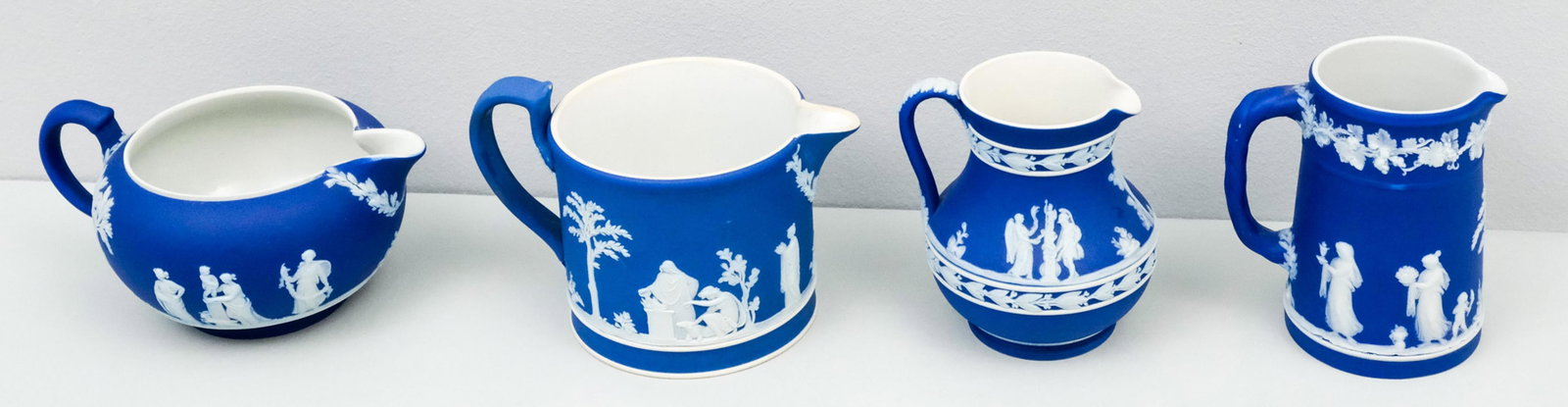 Group of Antique Wedgwood Jasperware Creamers (1 of 8)