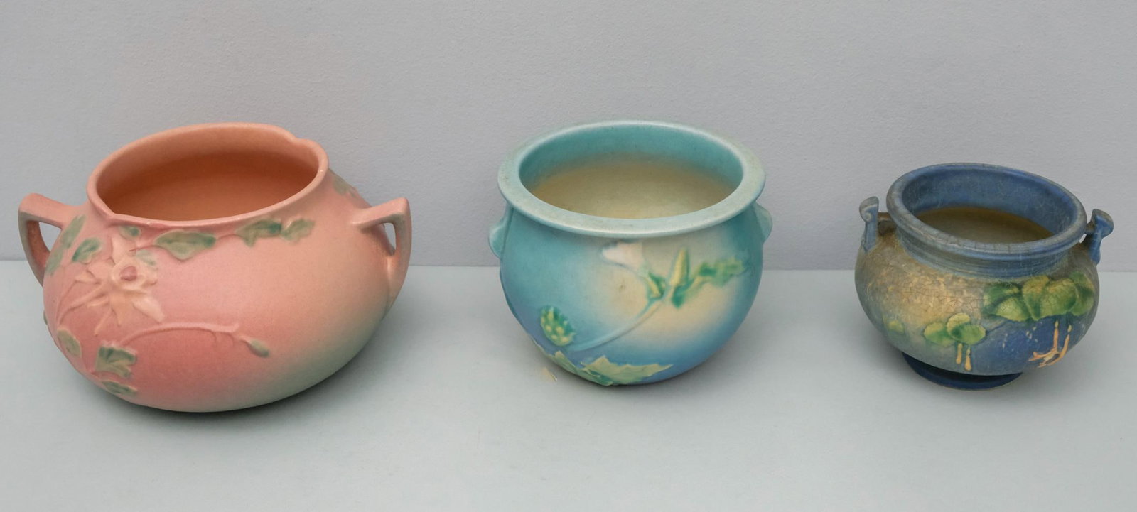 Lot of 3 Pieces Roseville Art Pottery (1 of 12)