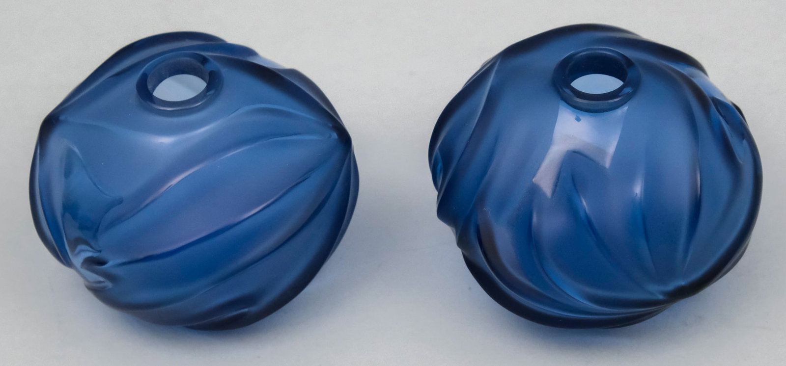 Pair of Lalique "Royal Palm" Bud Vases (1 of 6)