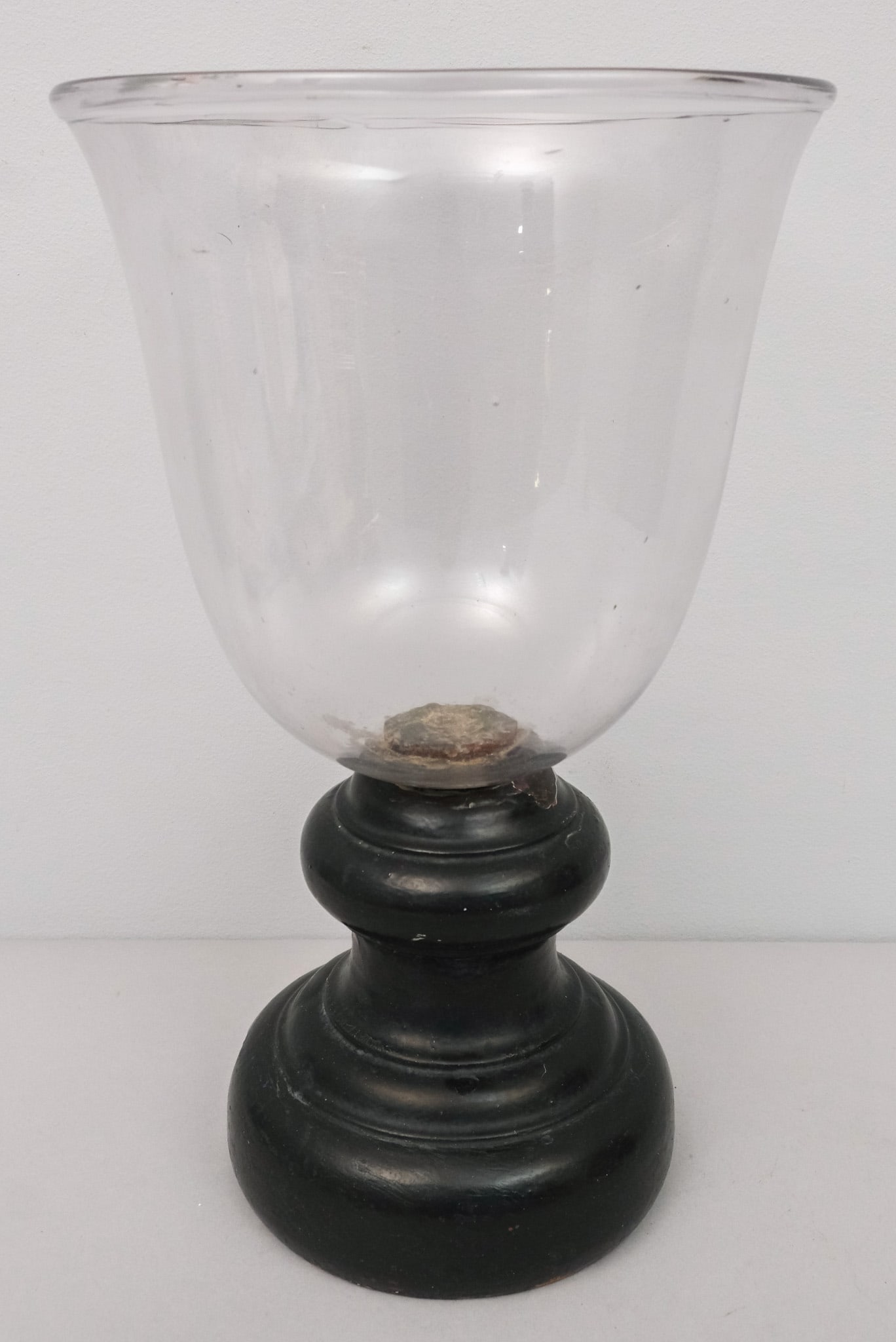 Antique Glass Hurricane Lamp Vase (1 of 6)