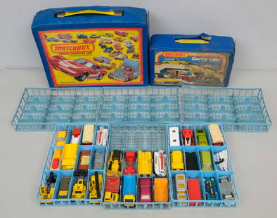 Large Group of Matchbox Cars in Cases: A variety of fun vehicles. See images.