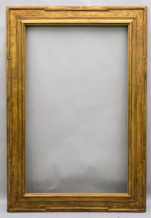 Stanford White Gilt Frame 38" x 62": American, ca. 1890, original Stanford White frame in the Dutch taste, formerly housed a painting by Edmund Charles Tarbell. Overall 52" x 76", Rabbet 38" x 62", Molding 7".