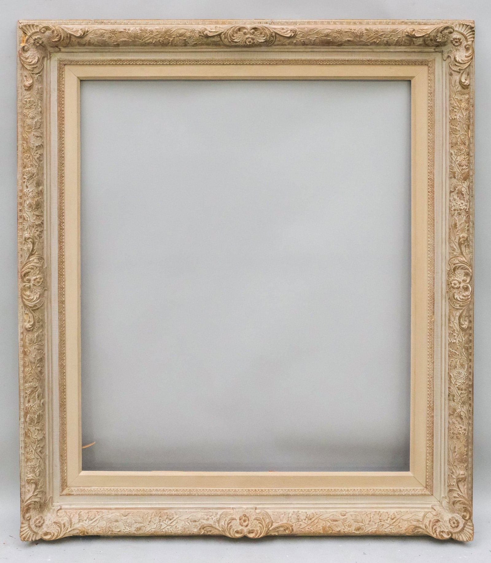 Louis XIV Montparnasse Frame 30" x 36": American, ca. 1940, in a great standard size. Overall 40 1/2" x 46 1/2", Rabbet 30" x 36", Molding 5 1/2".