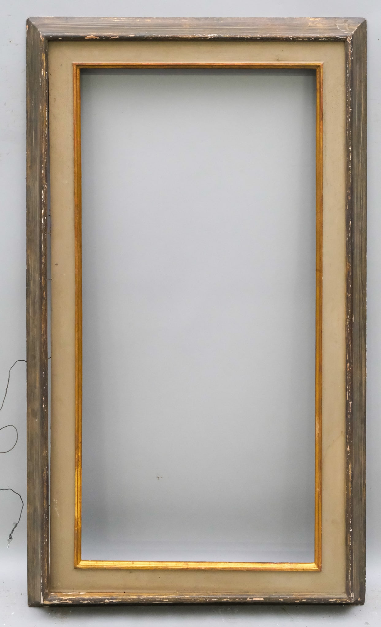 American Modernist Frame 18" x 38": American, ca. 1940. Overall 25 1/2" x 45 1/2", Rabbet 18" x 38", Molding 4 1/4".