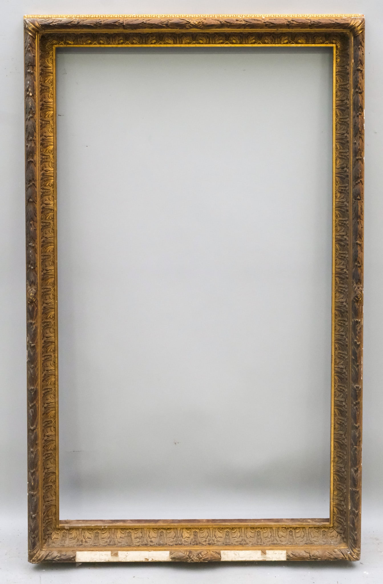 Hudson River School Gilt Frame 23 1/2" x 41 1/2": American, ca. 1870, having acanthus decorated cove. Overall 29" x 47", Rabbet 23 1/2" x 41 1/2", Molding 3".