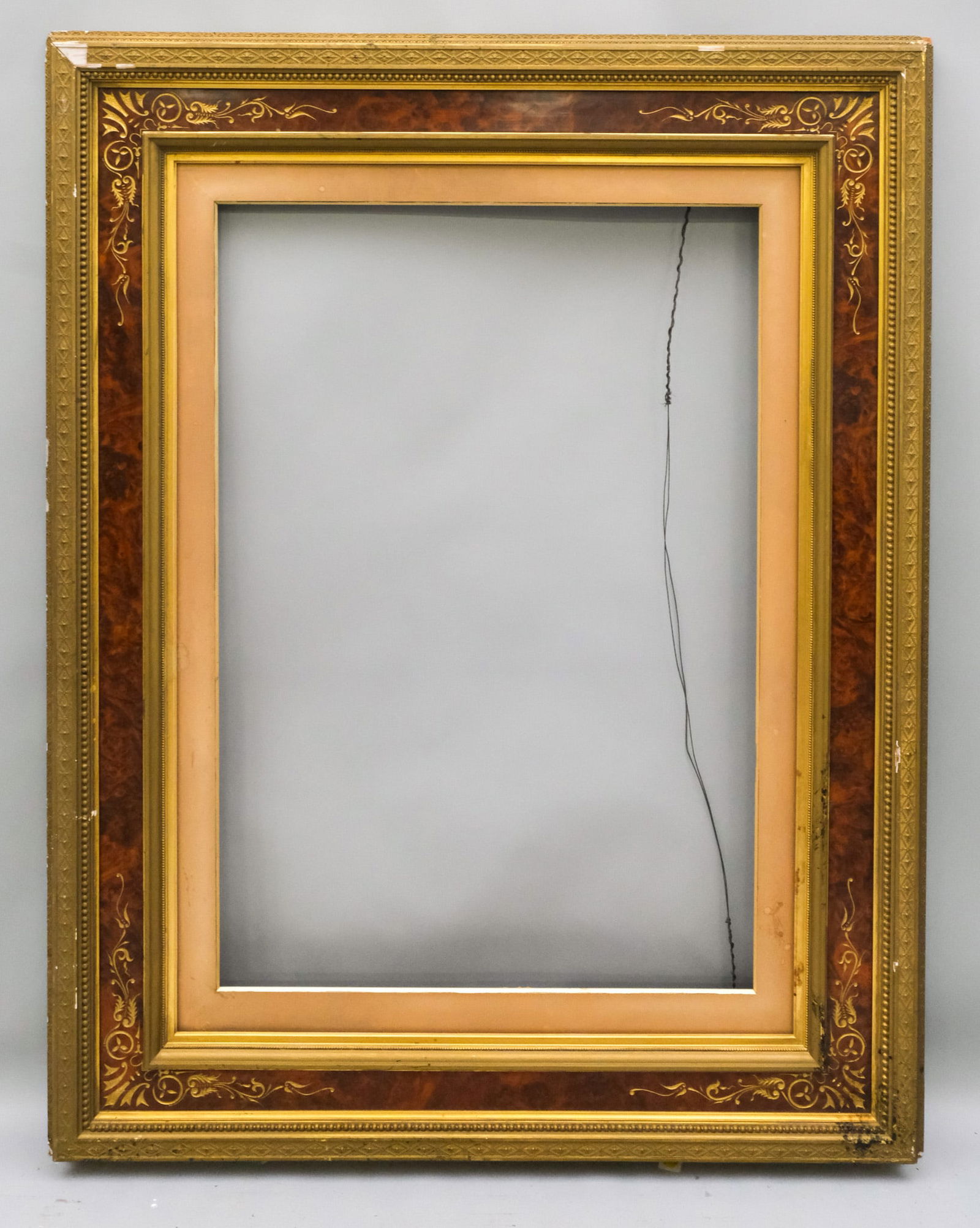 Aesthetic Movement Gilt & Burl Frame 27 1/2" x 40" (1 of 4)