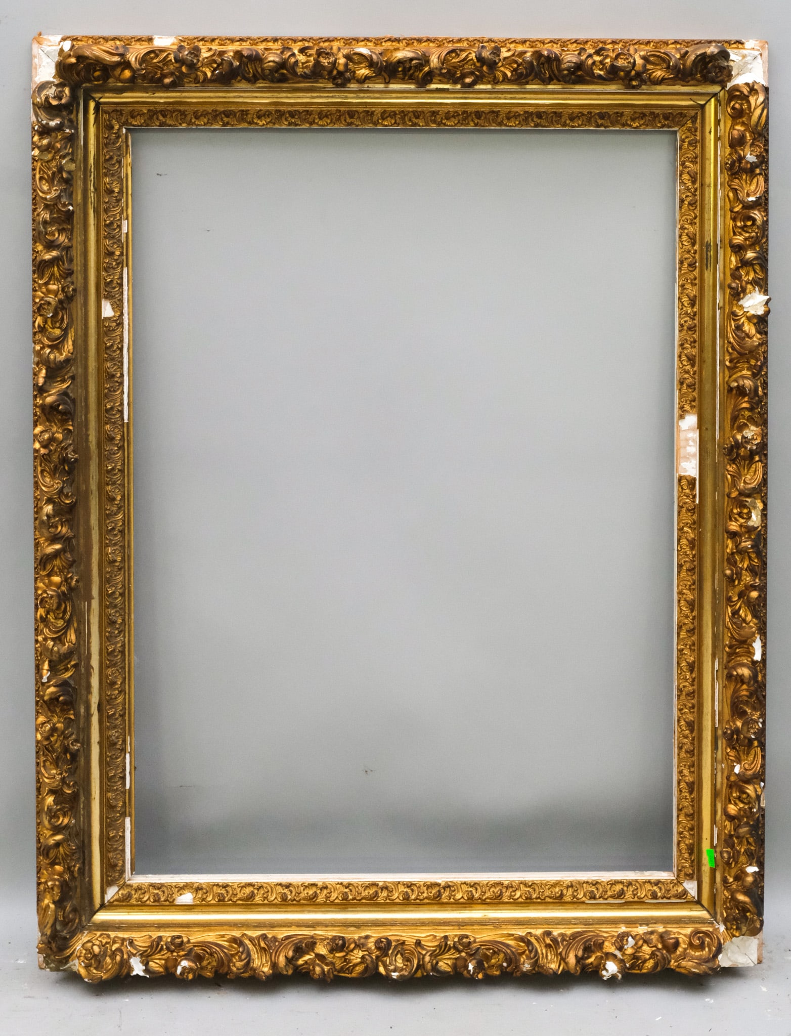 American Barbizon Gilt Frame 25 1/2" x 36": American, ca. 1880. Overall 34 3/4" x 45", Rabbet 25 1/2" x 36", Molding 4 3/4".