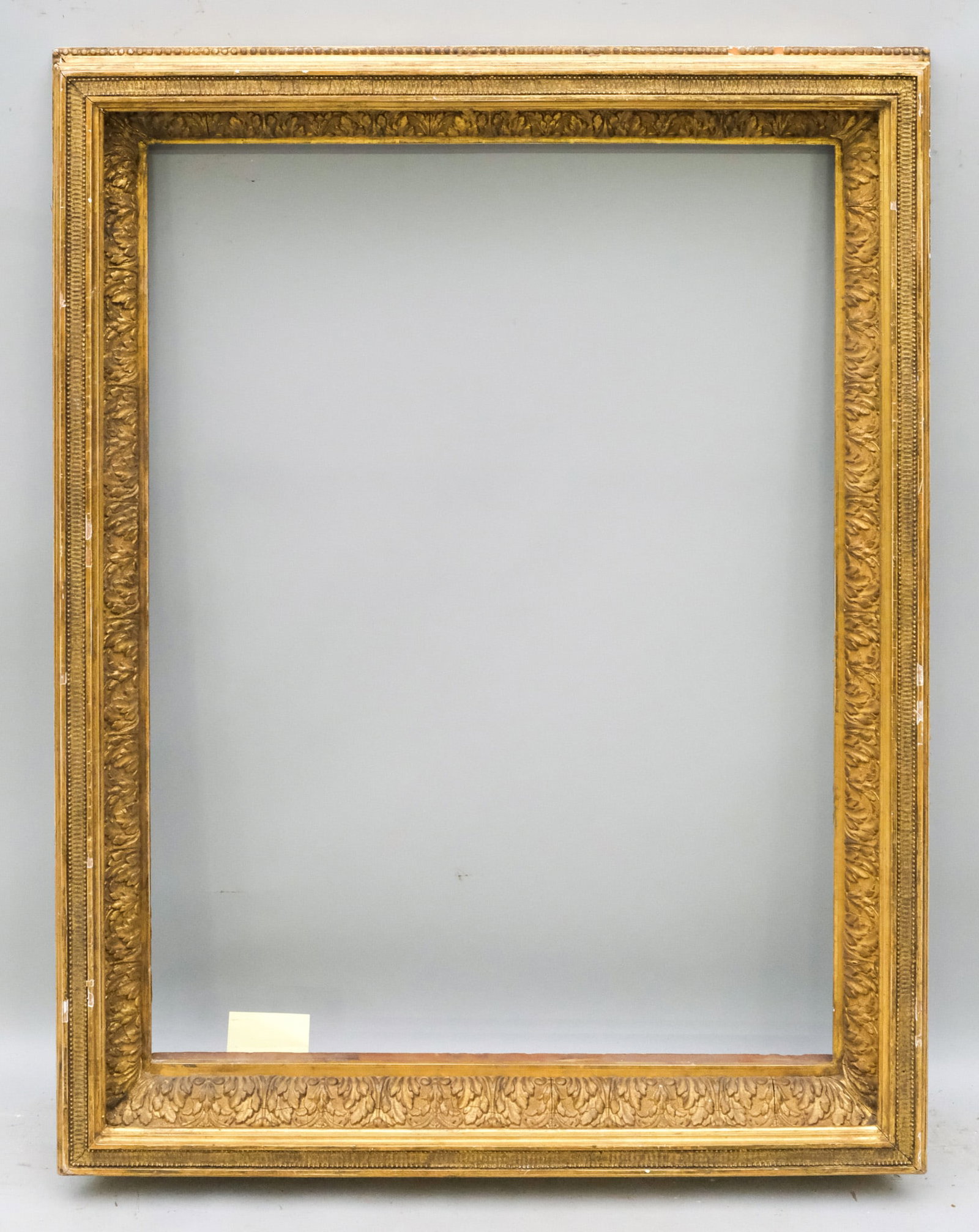 Hudson River School Gilt Frame 24 3/4" x 34": American, ca. 1870, having acanthus ogee and guilloche top edge. Overall 31 3/4" x 40 3/4", Rabbet 24 3/4" x 34", Molding 3 1/2".
