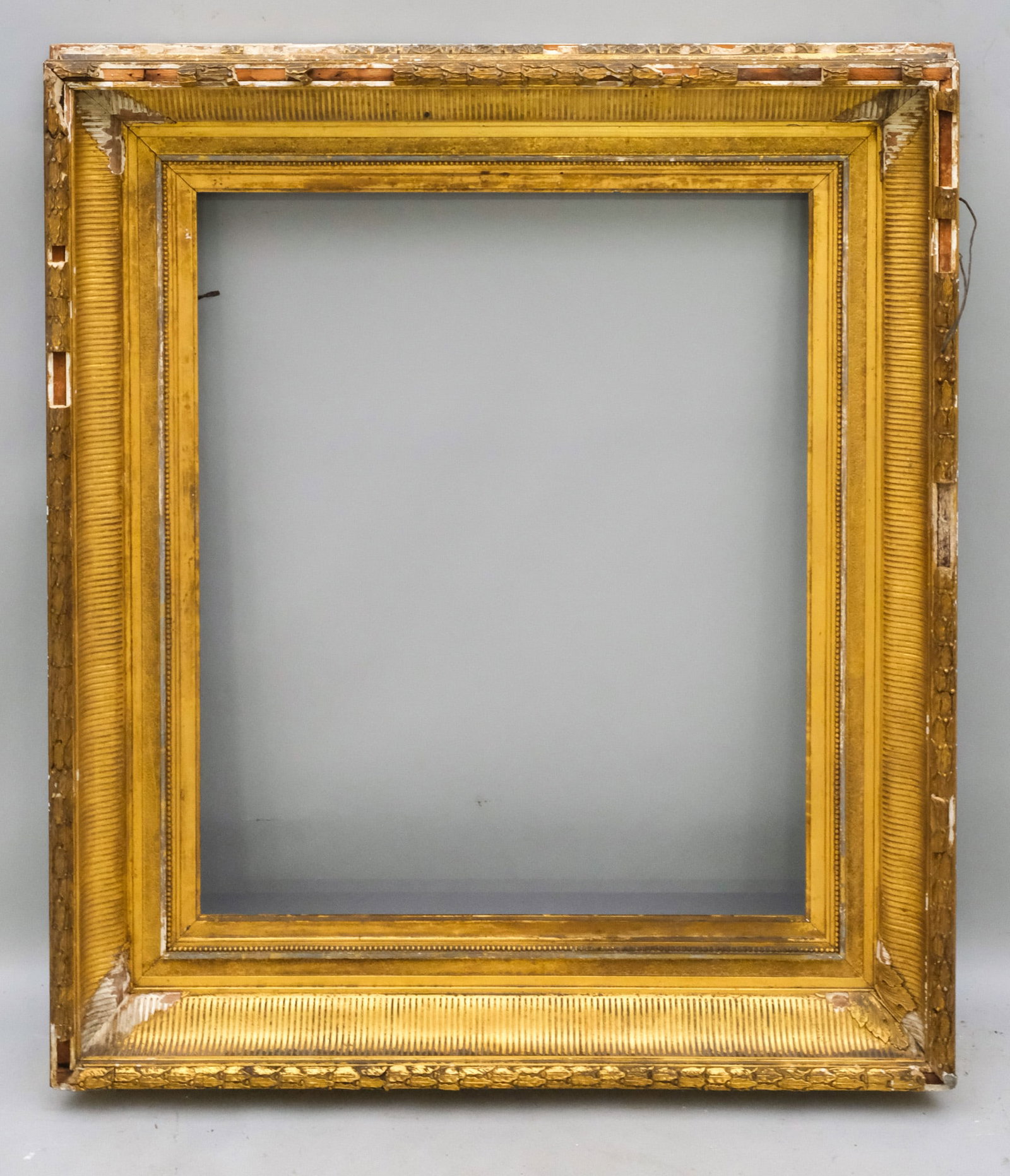 Hudson River School Gilt Frame 24" x 29 1/4": American, ca. 1870, having nicely gilded fluted ogee. Overall 35" x 40", Rabbet 24" x 29 1/4", Molding 5 3/4".