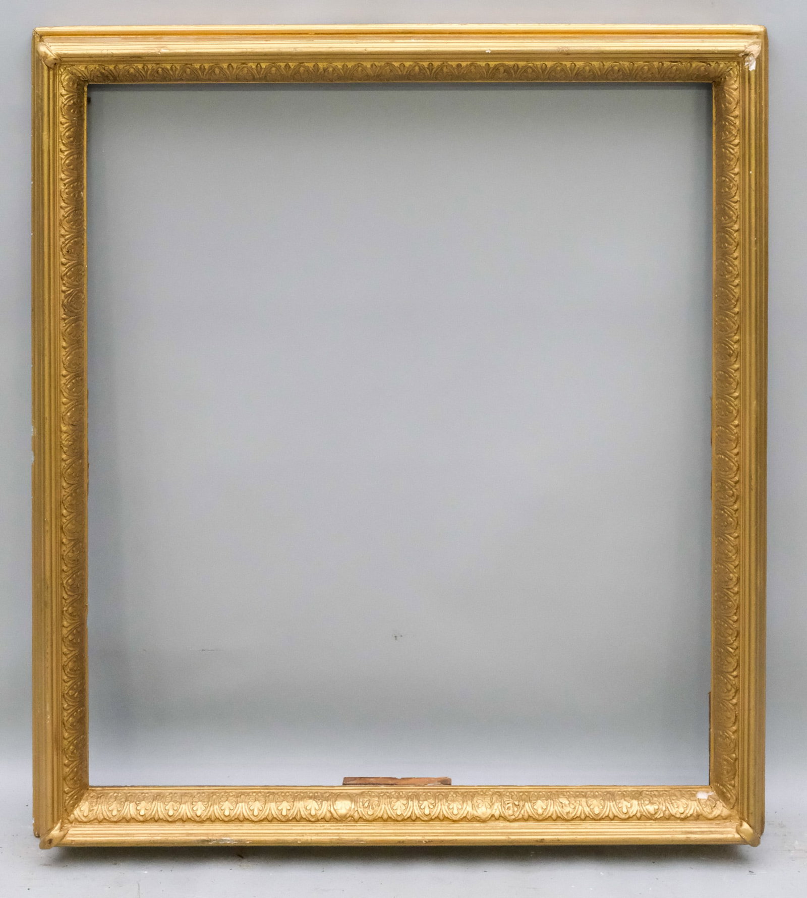 Hudson River School Gilt Frame 28 1/2" x 32 1/2": American, ca. 1870, having anthemion cushion profile with reeded top edge. Overall 33 1/2" x 38", Rabbet 28 1/2" x 32 1/2", Molding 2 3/4".