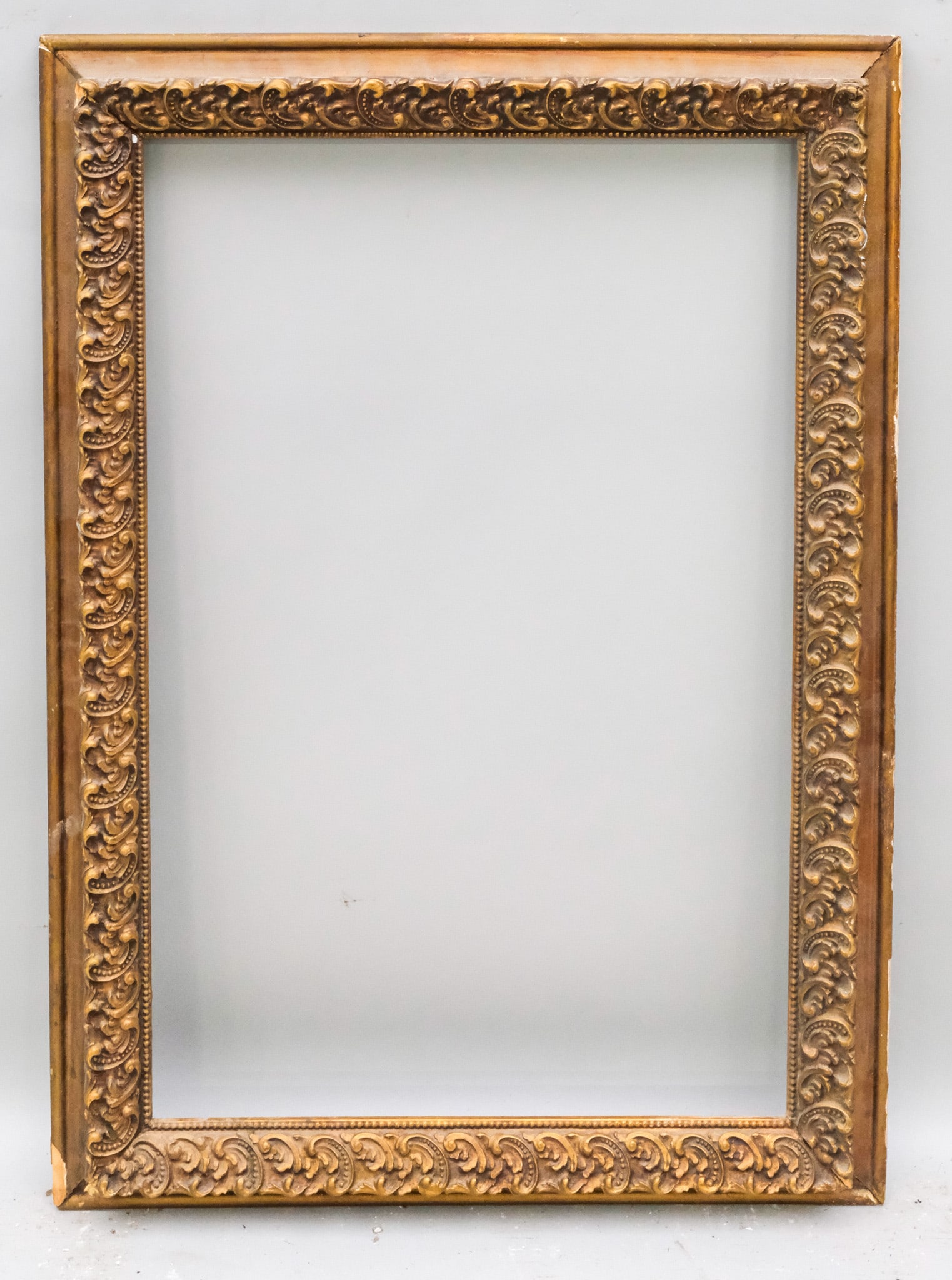 American Barbizon Gilt Frame 19" x 30": American, ca. 1880. Overall 24 1/2" x 35 1/2", Rabbet 19" x 30", Molding 3".