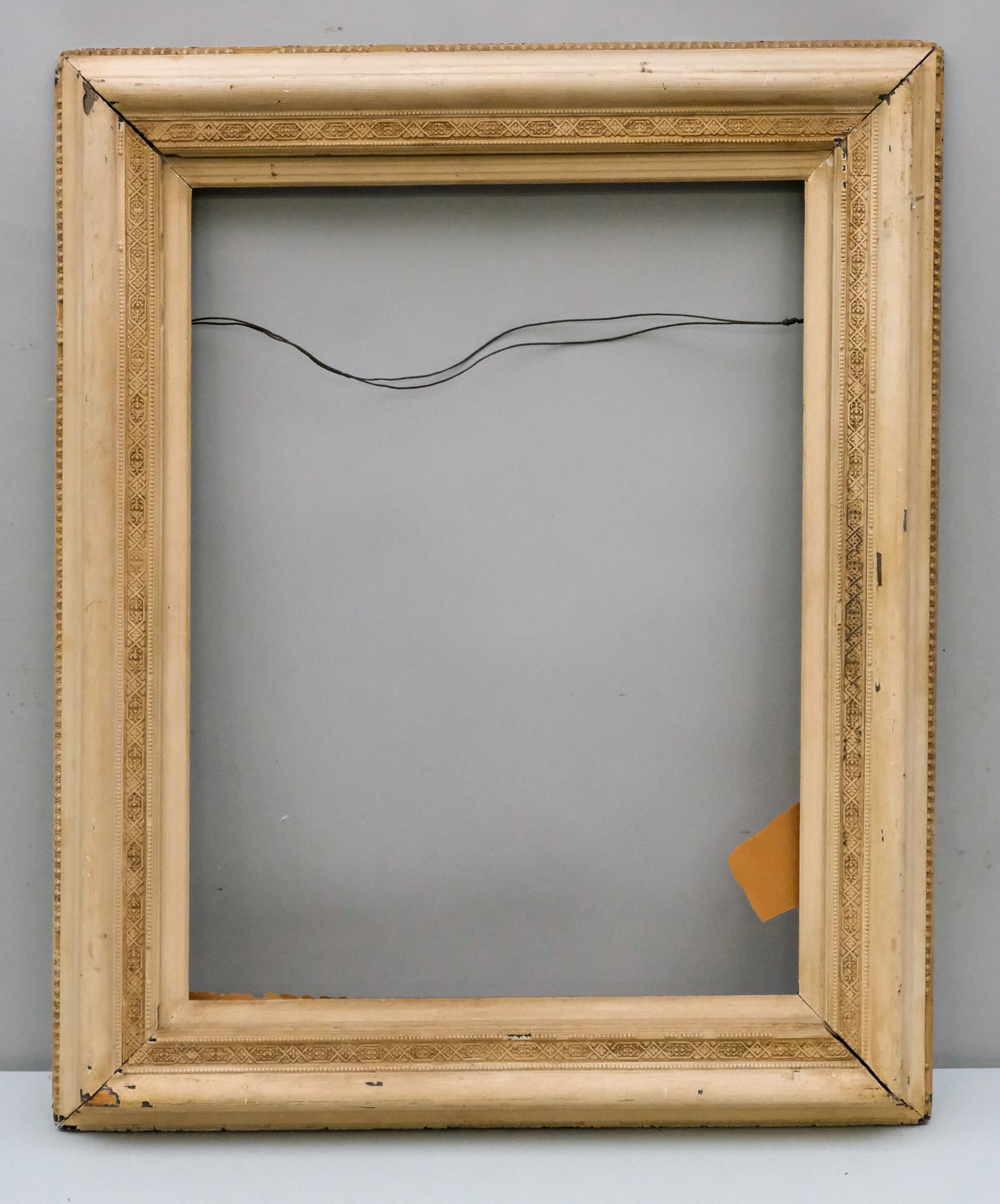 American Modernist Frame 20" x 26 3/4": American, ca. 1880, earlier frame with a modernist treatment. Overall 28 1/4" x 35", Rabbet 20" x 26 3/4", Molding 4 1/2".