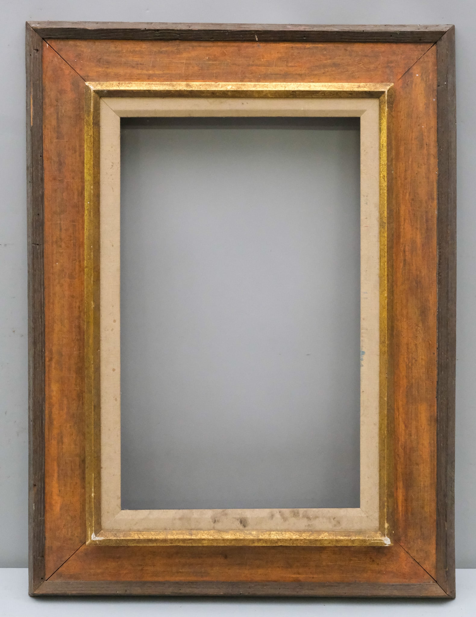 American Modernist Frame 13 1/2" x 22": American, ca. 1940. Overall 24 1/4" x 32 1/2", Rabbet 13 1/2" x 22", Molding 5 1/2".