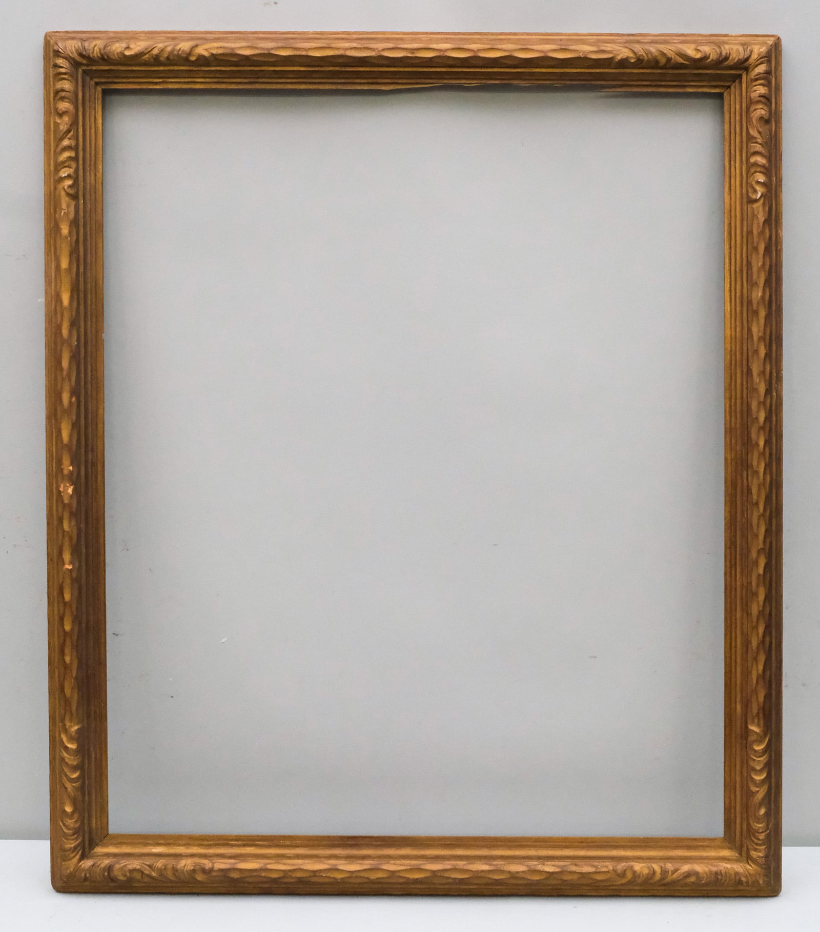Arts & Crafts Gilt Frame 25 1/4" x 30 1/2": American, ca. 1930. Overall 29" x 34 1/4", Rabbet 25 1/4" x 30 1/2", Molding 2 1/2".