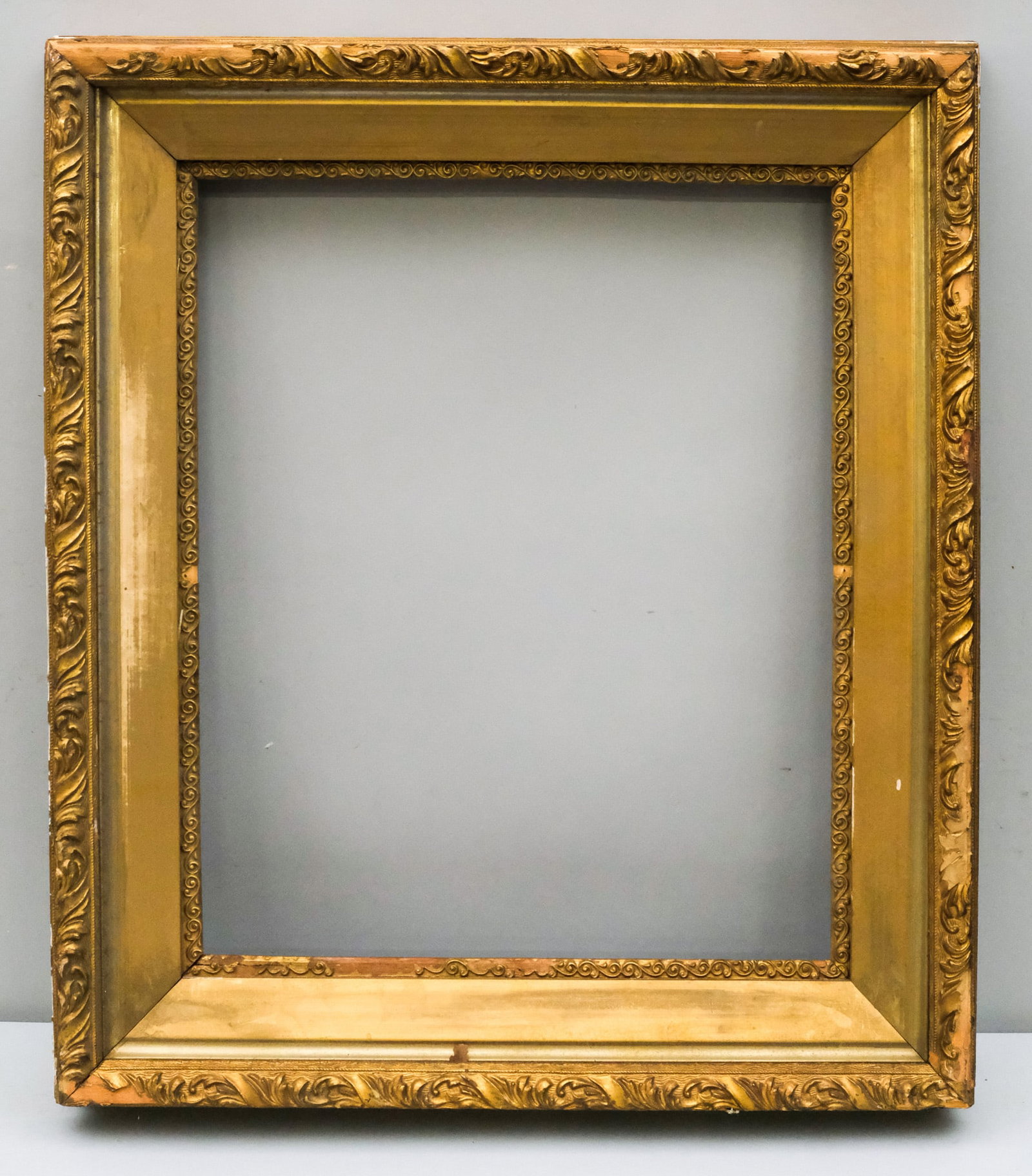 American Barbizon Gilt Frame 18" x 22 1/4": American, ca. 1890. Overall 26" x 30", Rabbet 18" x 22 1/4", Molding 4 1/4".