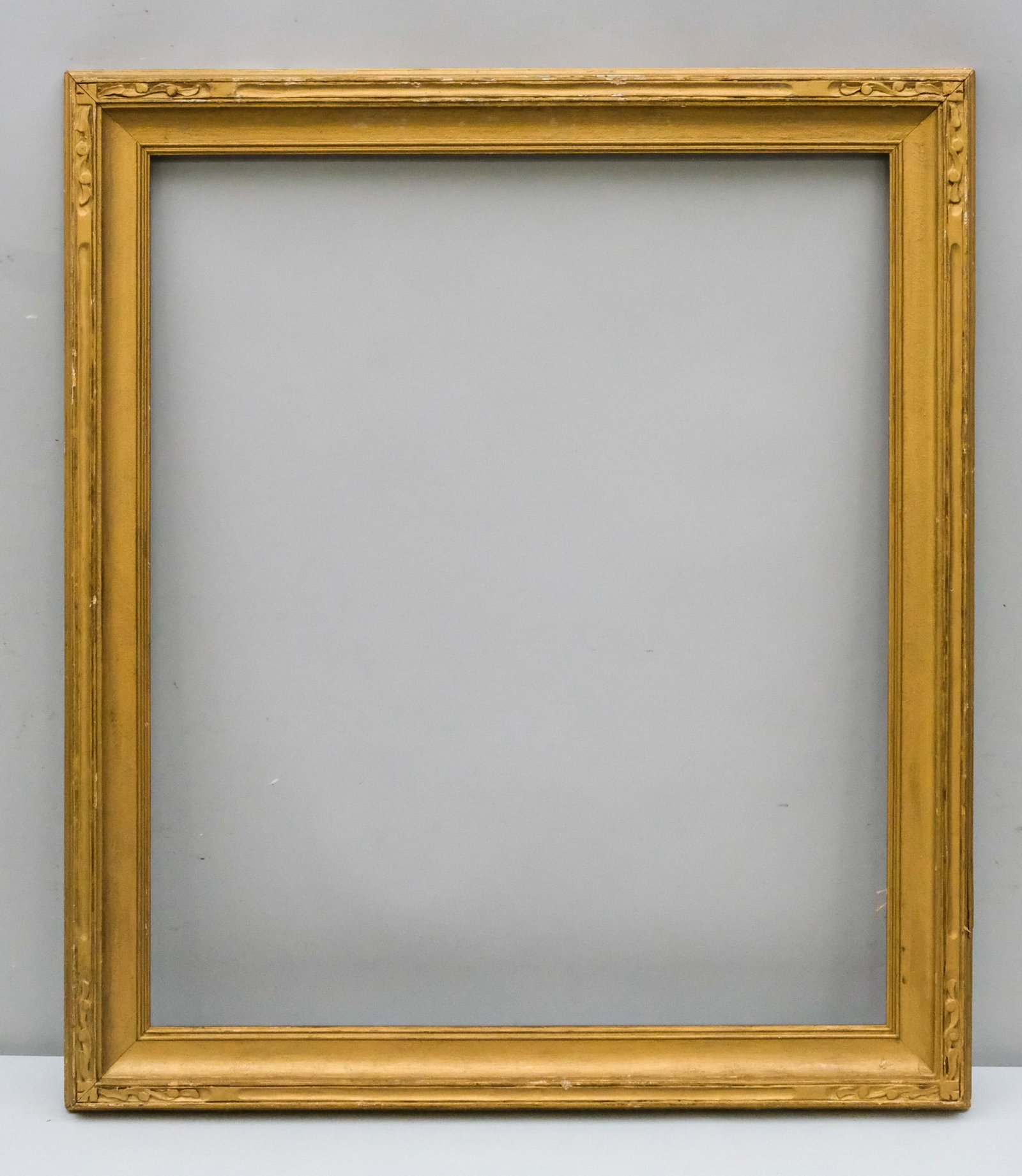 American Arts & Crafts Gilt Frame 22" x 26": American, ca. 1930. Overall 26 3/4" x 31", Rabbet 22" x 26", Molding 2 3/4".
