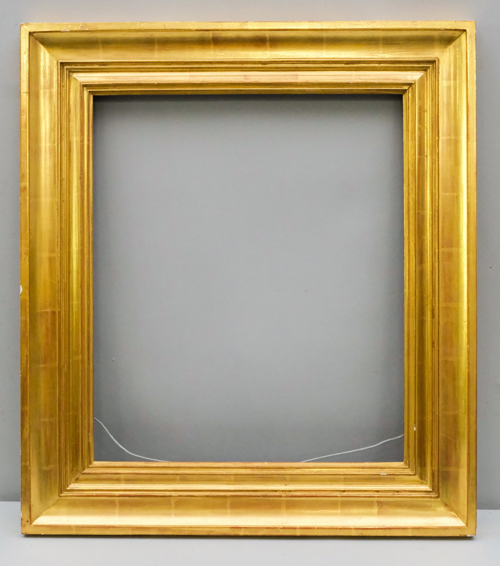 Custom Giltwood Frame 18" x 21 1/4": American, 20th century, finely wrought custom frame. Overall 25 1/2" x 28 3/4", Rabbet 18" x 21 1/4", Molding 4".