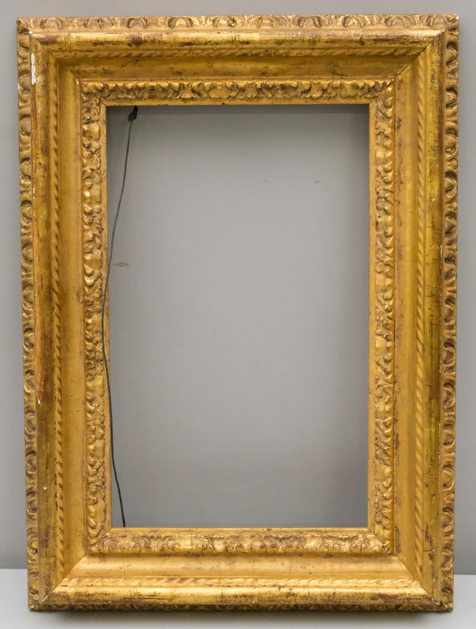 Custom Giltwood Frame 8 1/2" x 13 1/2": American, 20th century, in the Salvator Rosa style. Overall 13 1/2" x 18 1/2", Rabbet 8 1/2" x 13 1/2", Molding 2 3/4".