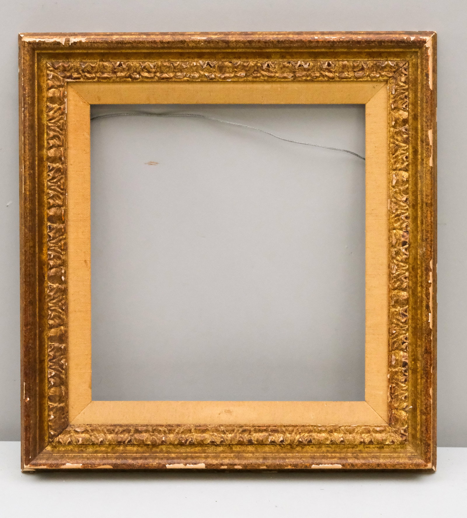 Custom Giltwood Frame 10" x 10 3/4": American, 20th century. Overall 14 1/2" x 15 1/2", Rabbet 10" x 10 3/4", Molding 2 1/2".