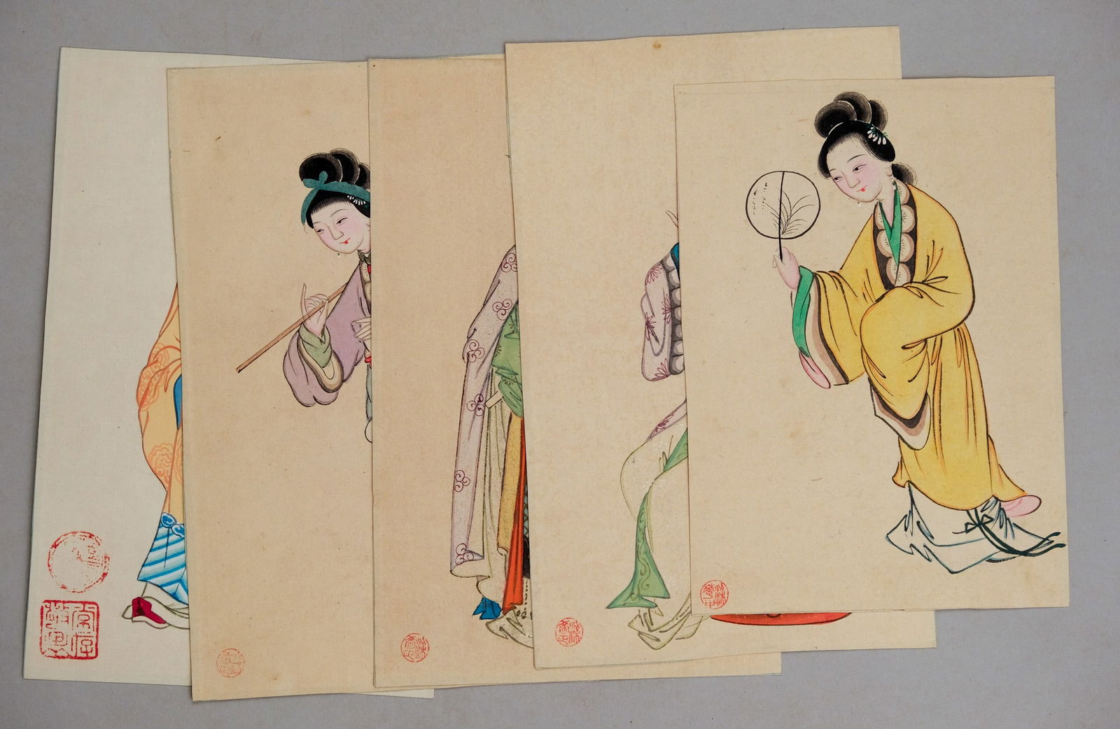 Chinese School, Group of Figure Studies (1 of 6)