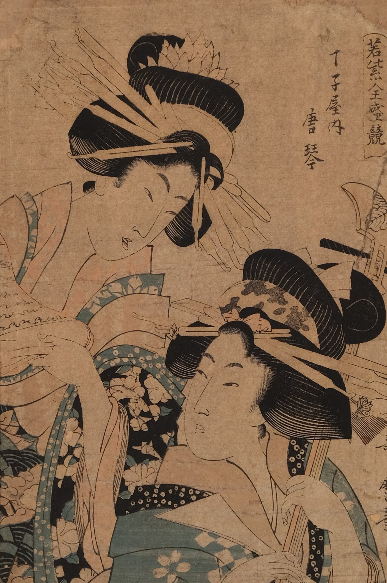 Kitagawa Utamaro, Two Women (1 of 3)
